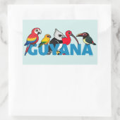 Birdorable Guyana Rechteckiger Aufkleber (Tasche)