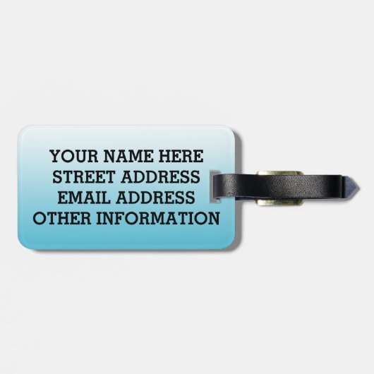 Birdorable Harlequin Duck Gepäckanhänger (Rückseite horizontal)