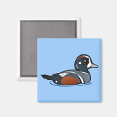 Birdorable Harlequin Duck Magnet (Vorderseite/Rückseite)