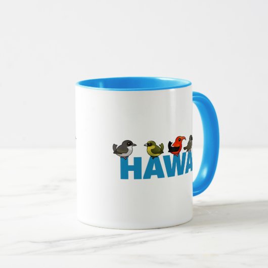 Birdorable Hawaii Tasse (VorderseiteRechts)
