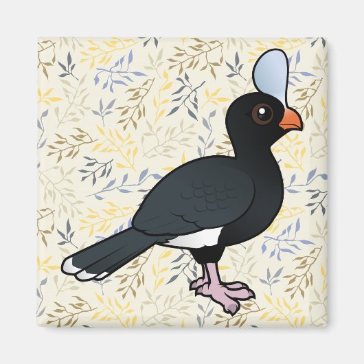 Birdorable Helmeted Curassow Magnet (Vorne)