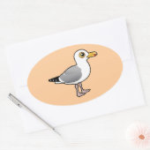 Birdorable Herring Gull Ovaler Aufkleber (Umschlag)