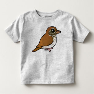 Birdorable hölzerne Drossel Kleinkind T-shirt