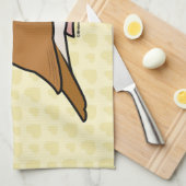 Birdorable hölzerne Drossel Küchentuch (Viertel Falte)