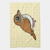 Birdorable hölzerne Drossel Küchentuch (Vertikal)