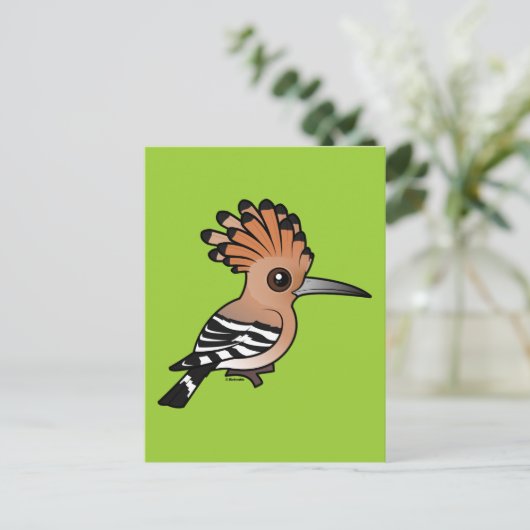 Birdorable Hoopoe Postkarte (Stehend Vorderseite)