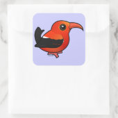 Birdorable 'I'iwi Quadratischer Aufkleber (Tasche)