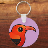 Birdorable 'I'iwi Schlüsselanhänger (Vorderseite)