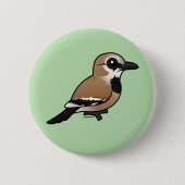 Birdorable Iran Ground Jay Button (Vorderseite)