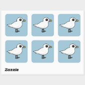 Birdorable Ivory Gull Quadratischer Aufkleber (Blatt)