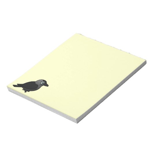 Birdorable Jackdaw Notizblock (Rotiert)