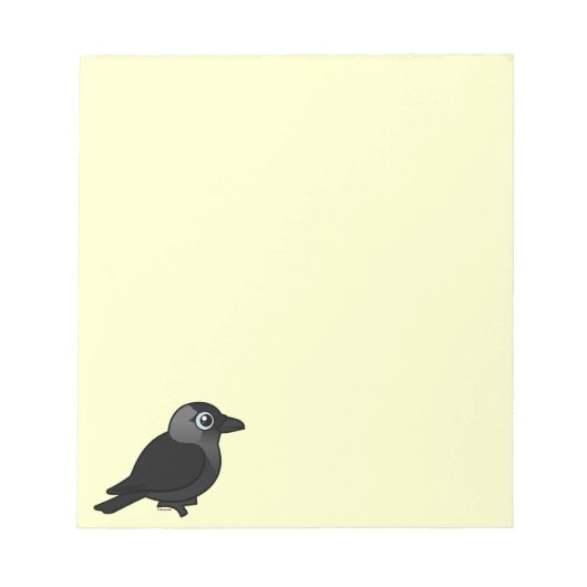 Birdorable Jackdaw Notizblock (Vorderseite)
