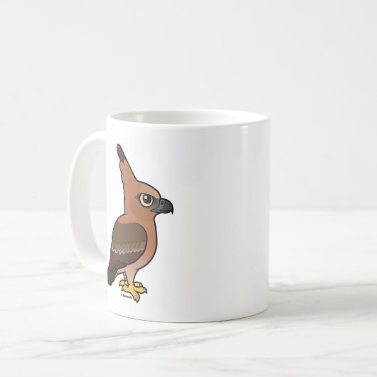 Birdorable Javan Hawk-Eagle (erwachsen & juvenil) Kaffeetasse (Vorderseite Links)