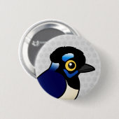 Birdorable Jay Plüsch-mit Haube Button (Vorne & Hinten)