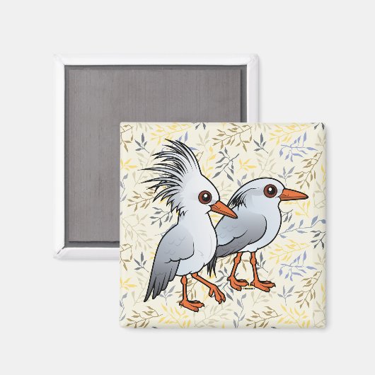 Birdorable Kagu Pair Magnet (Vorderseite/Rückseite)