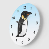 Birdorable Kaiser Pinguin Große Wanduhr (Winkel)