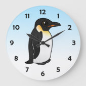 Birdorable Kaiser Pinguin Große Wanduhr (Vorderseite)