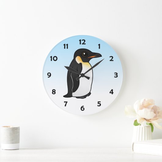 Birdorable Kaiser Pinguin Große Wanduhr (Zuhause)