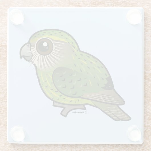 Birdorable Kakapo Glasuntersetzer (Rückseite)