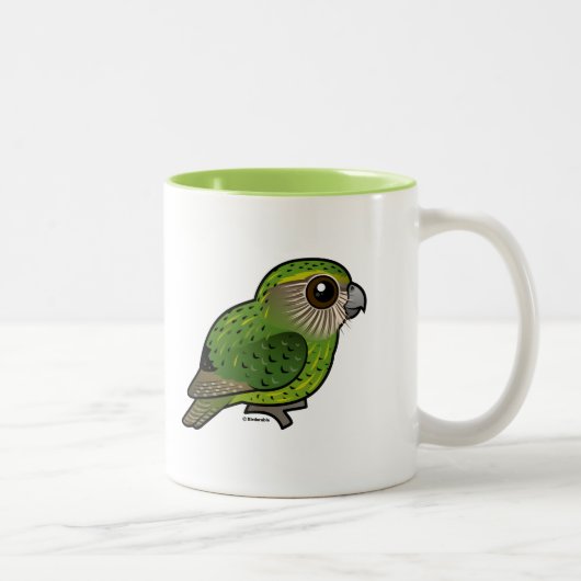 Birdorable Kakapo Zweifarbige Tasse (Rechts)
