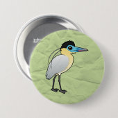 Birdorable Kapuzenerheron Button (Vorne & Hinten)
