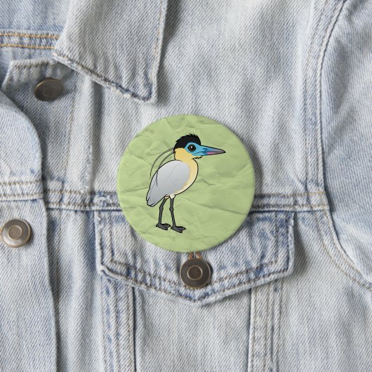 Birdorable Kapuzenerheron Button (Beispiel)