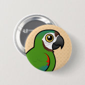 Birdorable Kastanie-konfrontierte Macaw Button (Vorne & Hinten)