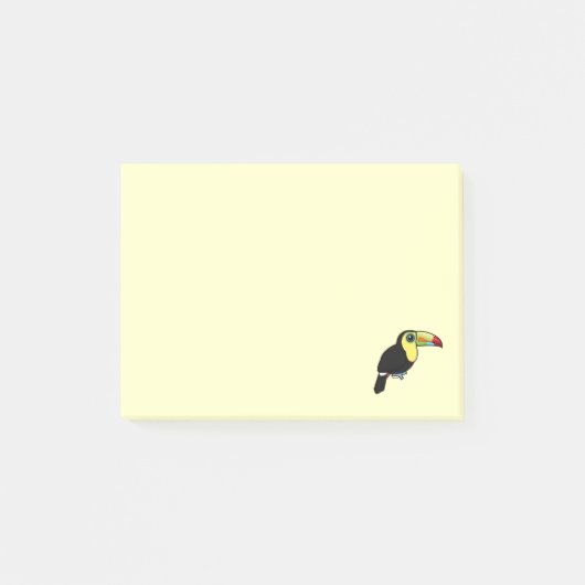 Birdorable Kiel-berechnete Toucan Post-it Klebezettel (Vorderseite)