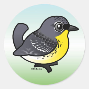 Birdorable Kirtland's Warbler Runder Aufkleber