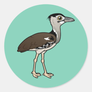Birdorable Kori Bustard Runder Aufkleber