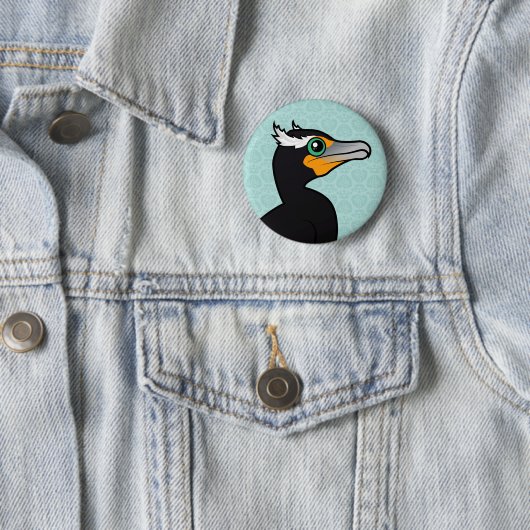 Birdorable Kormoran Doppelt-mit Haube Button (Beispiel)