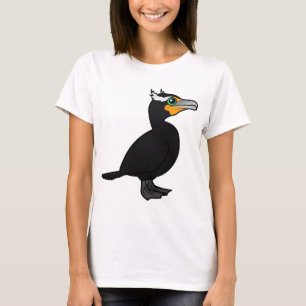 Birdorable Kormoran Doppelt-mit Haube T-Shirt