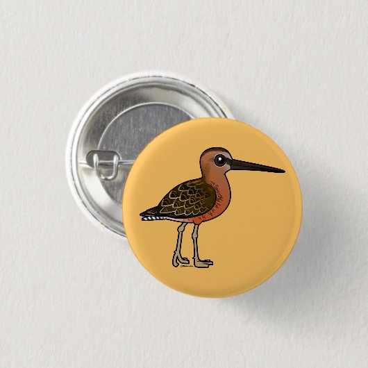Birdorable Lang-berechnete Dowitcher Button (Vorne & Hinten)
