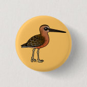 Birdorable Lang-berechnete Dowitcher Button (Vorderseite)
