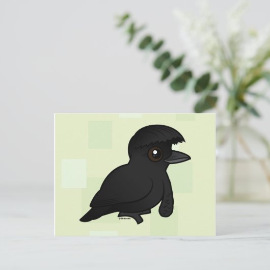 Birdorable Langwellig-Regenvögel Postkarte (Stehend Vorderseite)