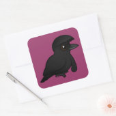 Birdorable Langwellig-Regenvögel Quadratischer Aufkleber (Umschlag)