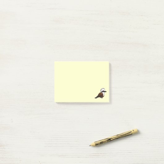 Birdorable Laughingthrush Weiß-mit Haube Post-it Klebezettel (Auf Schreibtisch)