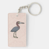 Birdorable Little Blue Heron Schlüsselanhänger (Rückseite)