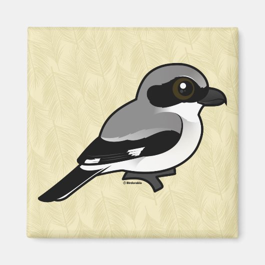 Birdorable Loggerhead Shrike Magnet (Vorne)