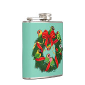 Birdorable Lovebirds Weihnachtskranz Flachmann (Rechts)