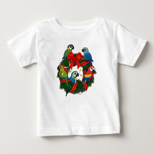 Birdorable Macaws Weihnachtskrieg Baby T-shirt (Vorderseite)