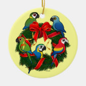 Birdorable Macaws Weihnachtskrieg Keramik Ornament (Vorne)