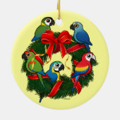 Birdorable Macaws Weihnachtskrieg Keramik Ornament (Hinten)