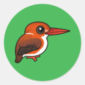 Birdorable Madagaskar-Zwergfischer Runder Aufkleber (Vorderseite)