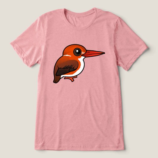 Birdorable Madagaskar-Zwergfischer Tri-Blend Shirt (Design Vorderseite)
