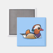 Birdorable Mandarin Duck Magnet (Vorderseite/Rückseite)