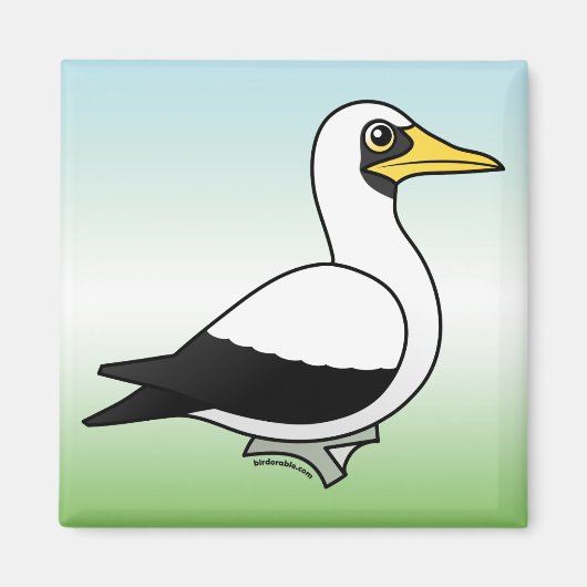 Birdorable Masked Booby Magnet (Vorne)