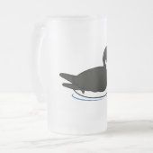 Birdorable Newells Sturmtaucher-Schwimmen Mattglas Bierglas (Vorderseite Links)