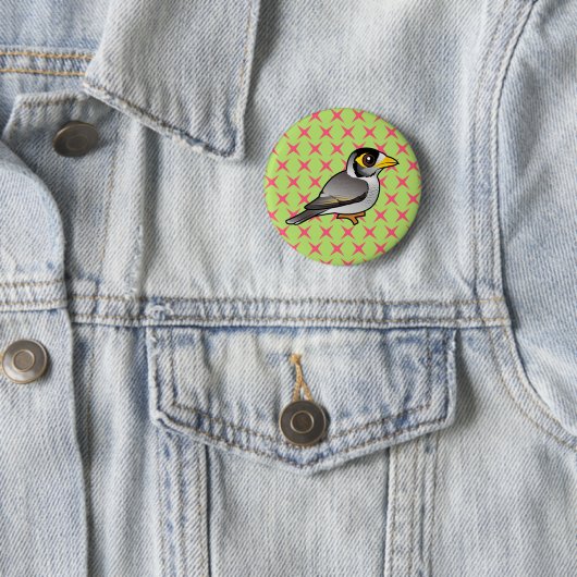 Birdorable Noisy Miner Button (Beispiel)