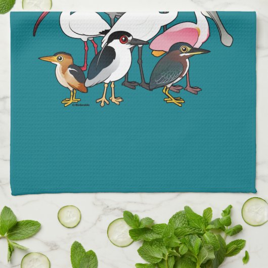 Birdorable Nordamerikaner Stelzvögel Geschirrtuch (Gefaltet)